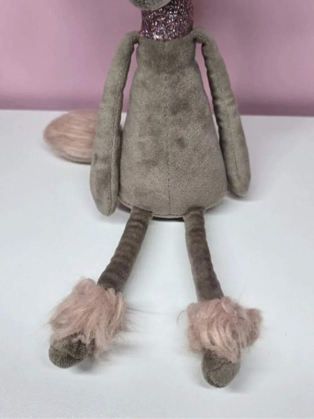 Jellycat Swellegant Penelope Poodle Gray & Pink 14” Plush Stuffed Animal